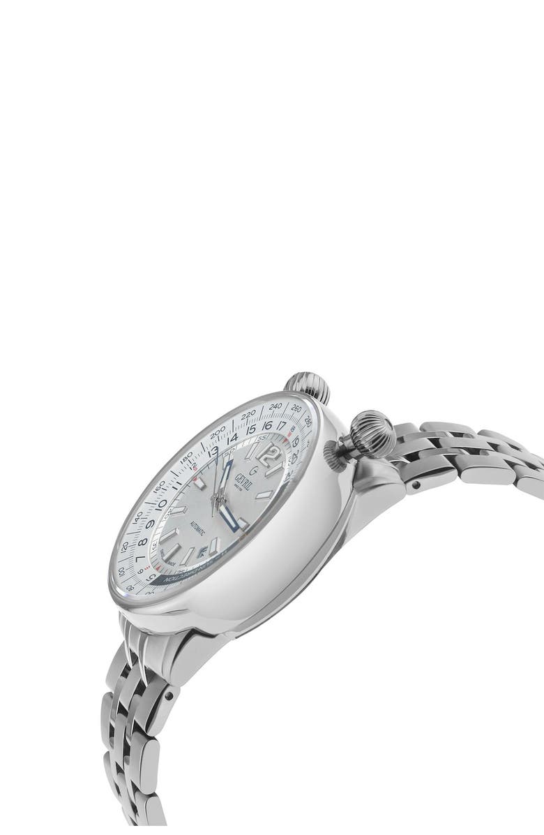 GV2 Men's Wallabout Compass Bezel Bracelet Watch, 44mm, Alternate, color, Silver