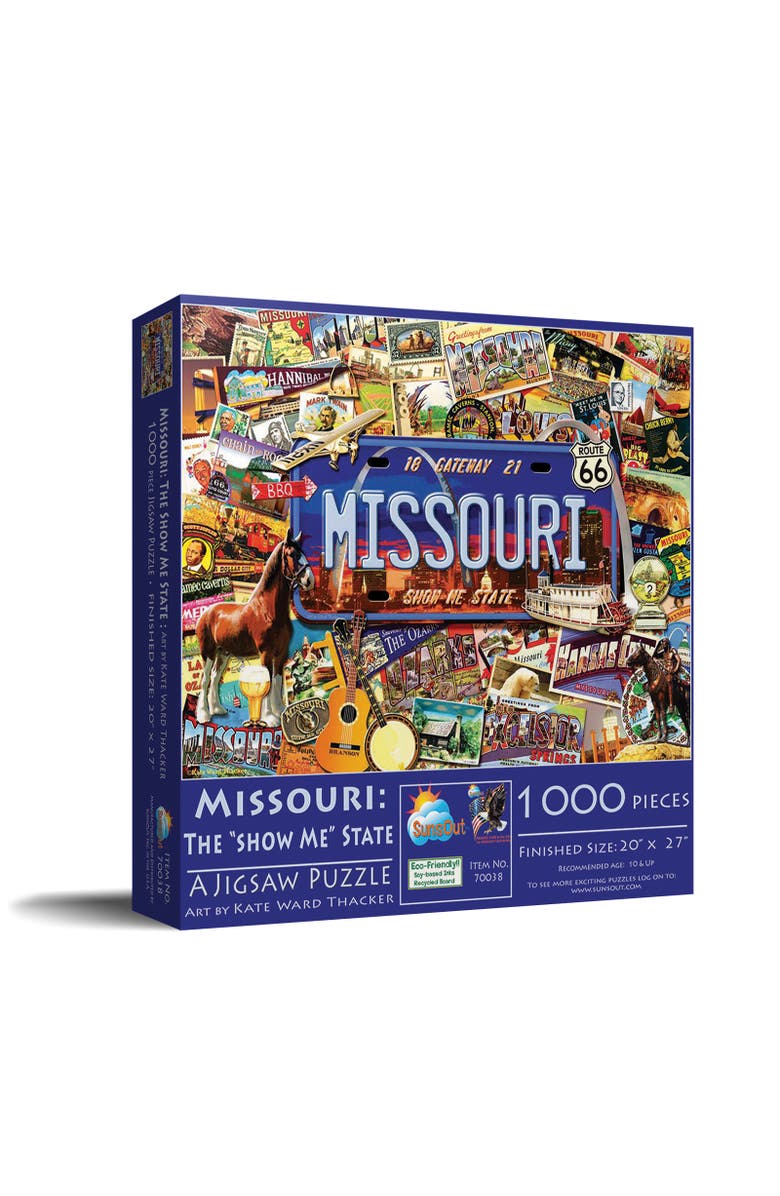 Sunsout Missouri The "Show Me" State 1000 piece Jigsaw Puzzle for Adults, Main, color, Multicolor