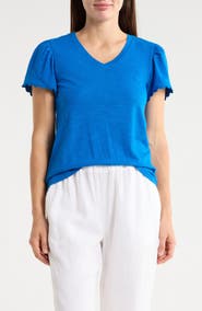 Caslon® Scallop Trim T-Shirt