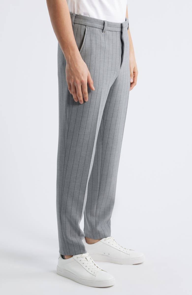 BOSS Perin Stripe Flat Front Stretch Dress Pants, Alternate, color, 