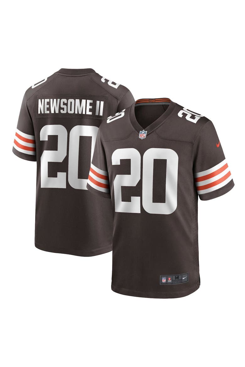 Men's Nike Gregory Newsome II Brown Cleveland Browns 2021 NFL Draft First Round Pick Game Jersey, Alternate, color, Brown