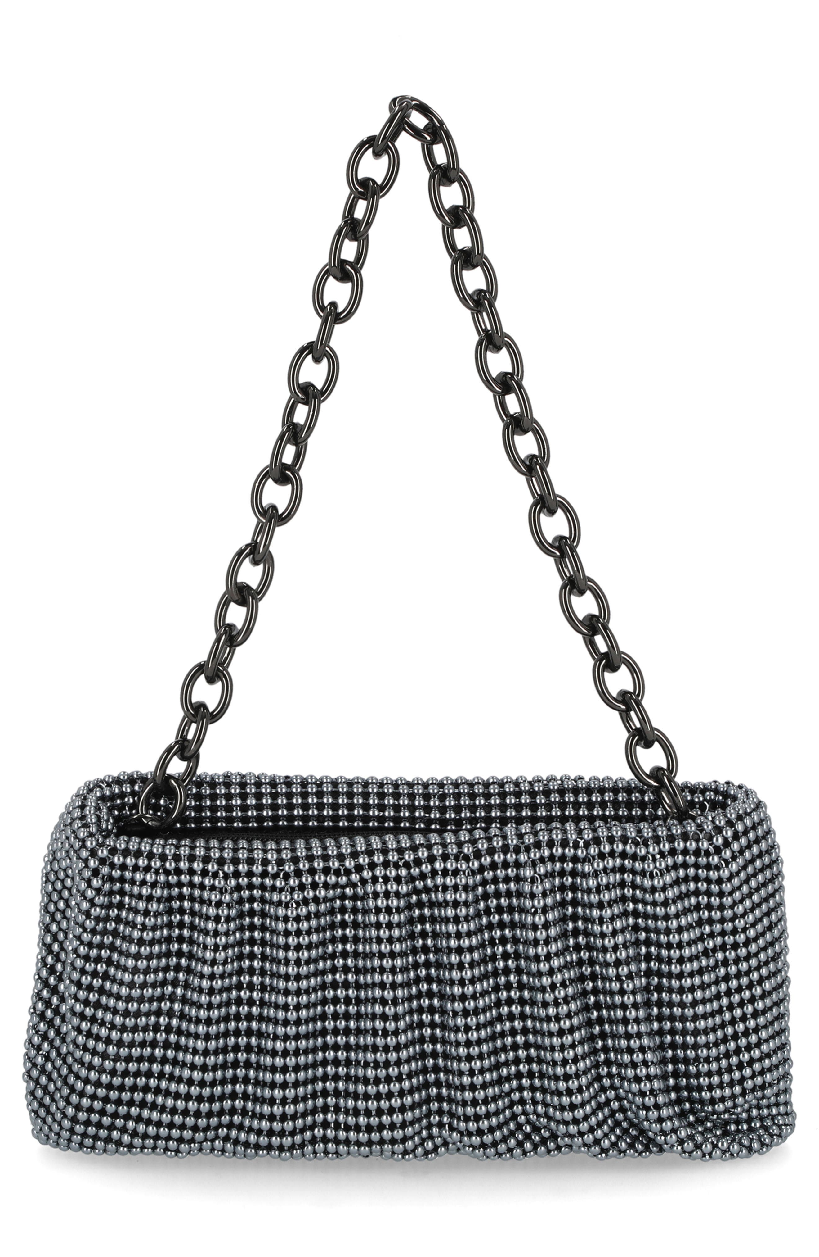 Jessica McClintock Ball Mesh Chain Convertible Clutch, Alternate, color, 