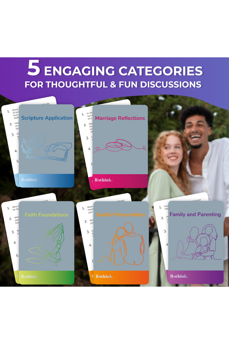 Christian Couples Conversation Cards, Alternate, color, Travel version