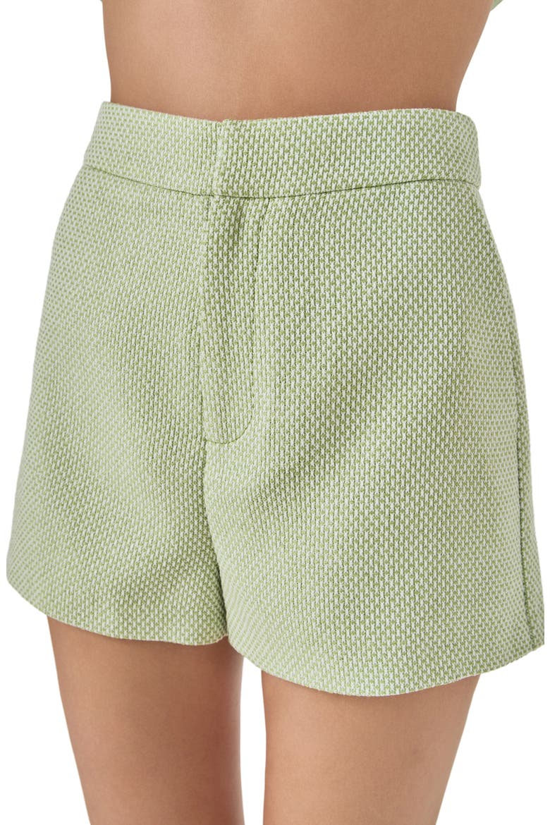 High Waist Shorts, Alternate, color, PISTACHIO/ WHITE