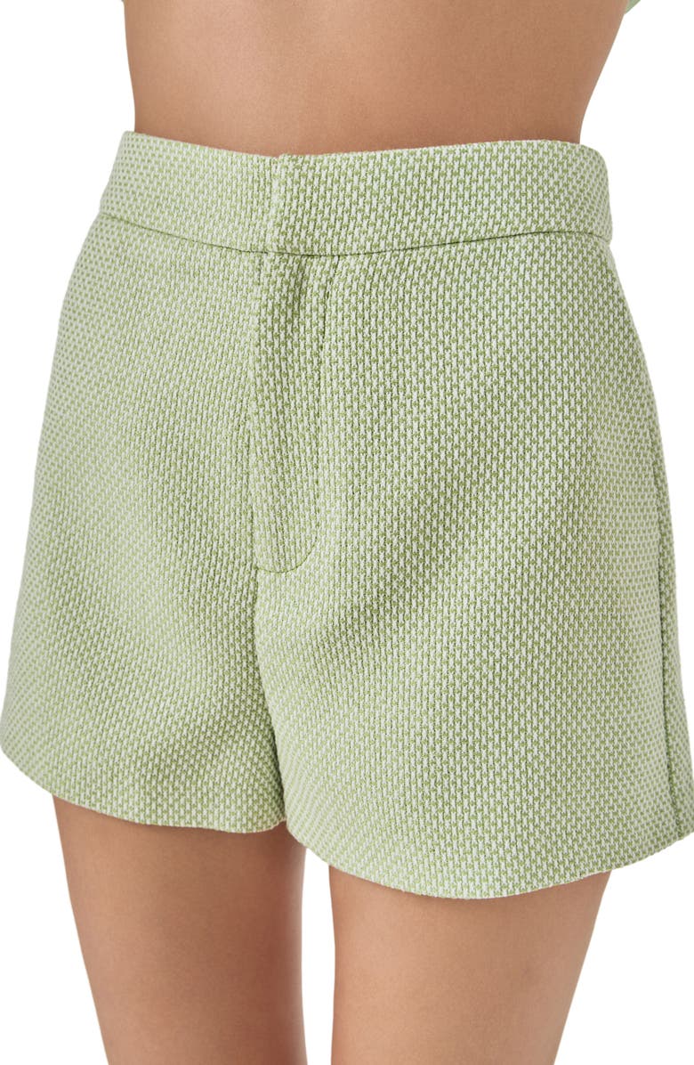 Endless Rose High Waist Shorts, Alternate, color, Pistachio/ White