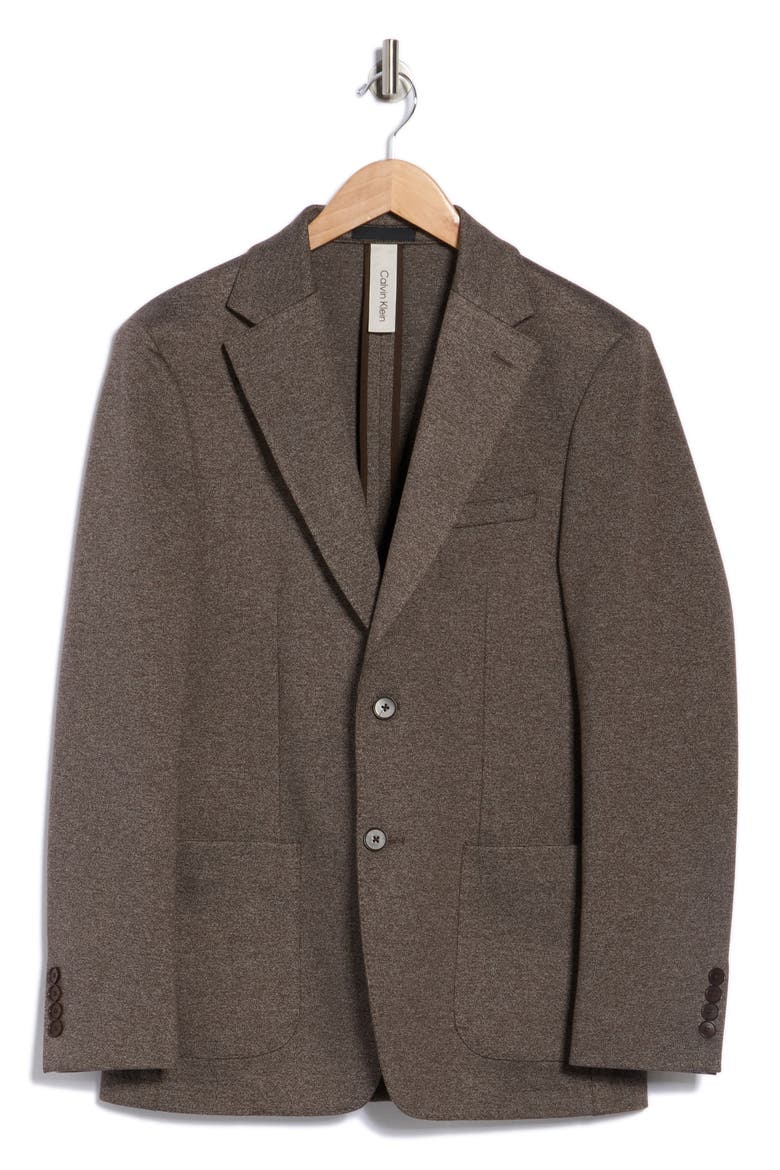 Notch Lapel Sport Coat, Alternate, color, BROWN/ WHITE