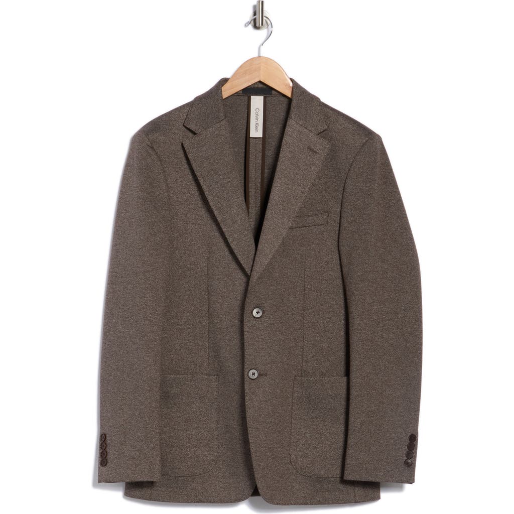 Calvin Klein Notch Lapel Sport Coat In Brown