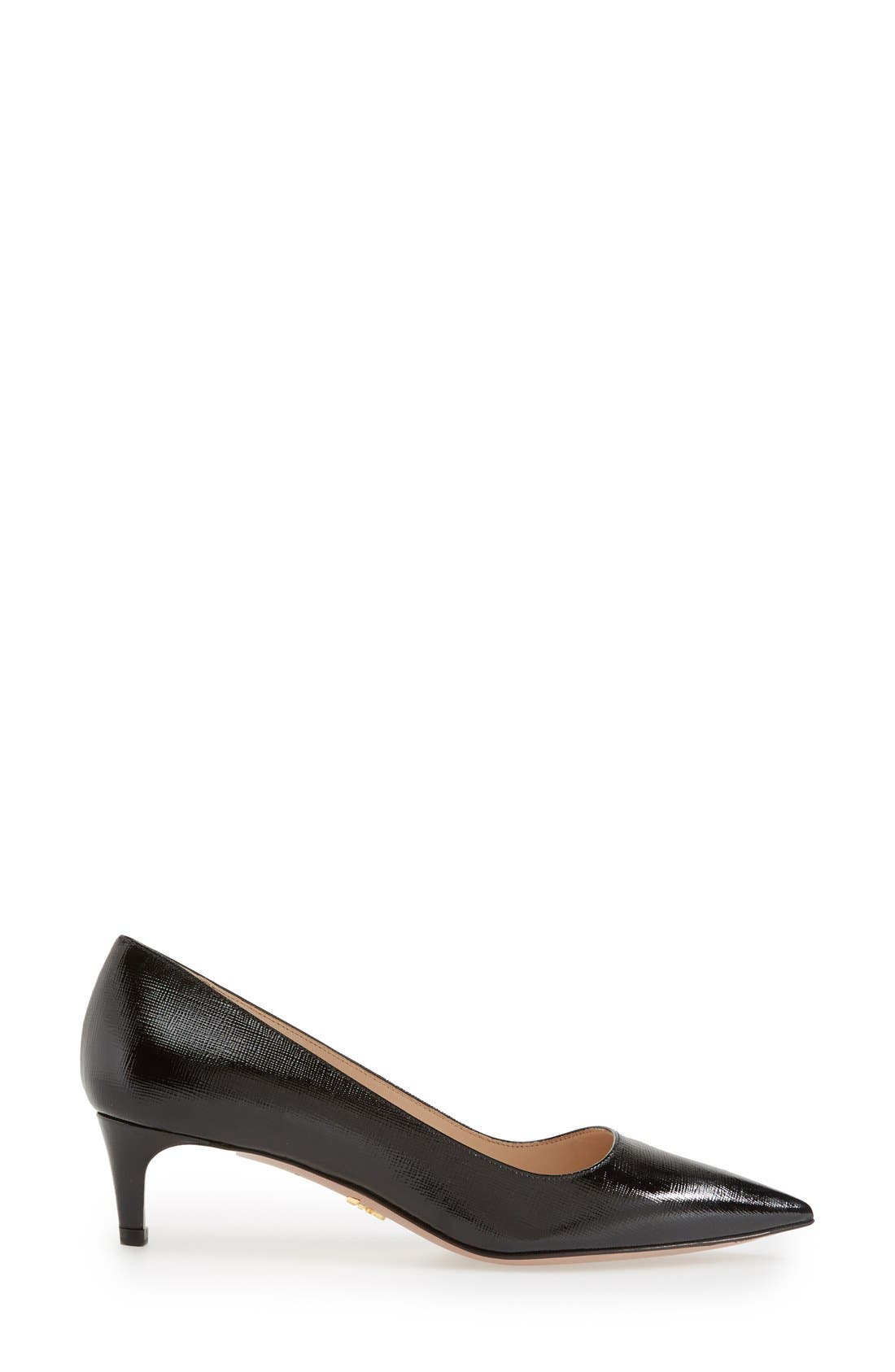 Pointy Toe Pump, Alternate, color, BLACK LEATHER