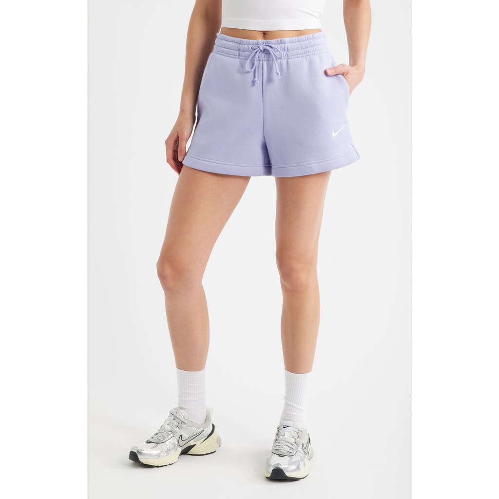 Nike Sportswear Phoenix Fleece Mid-rise 4-inch Shorts In Blue