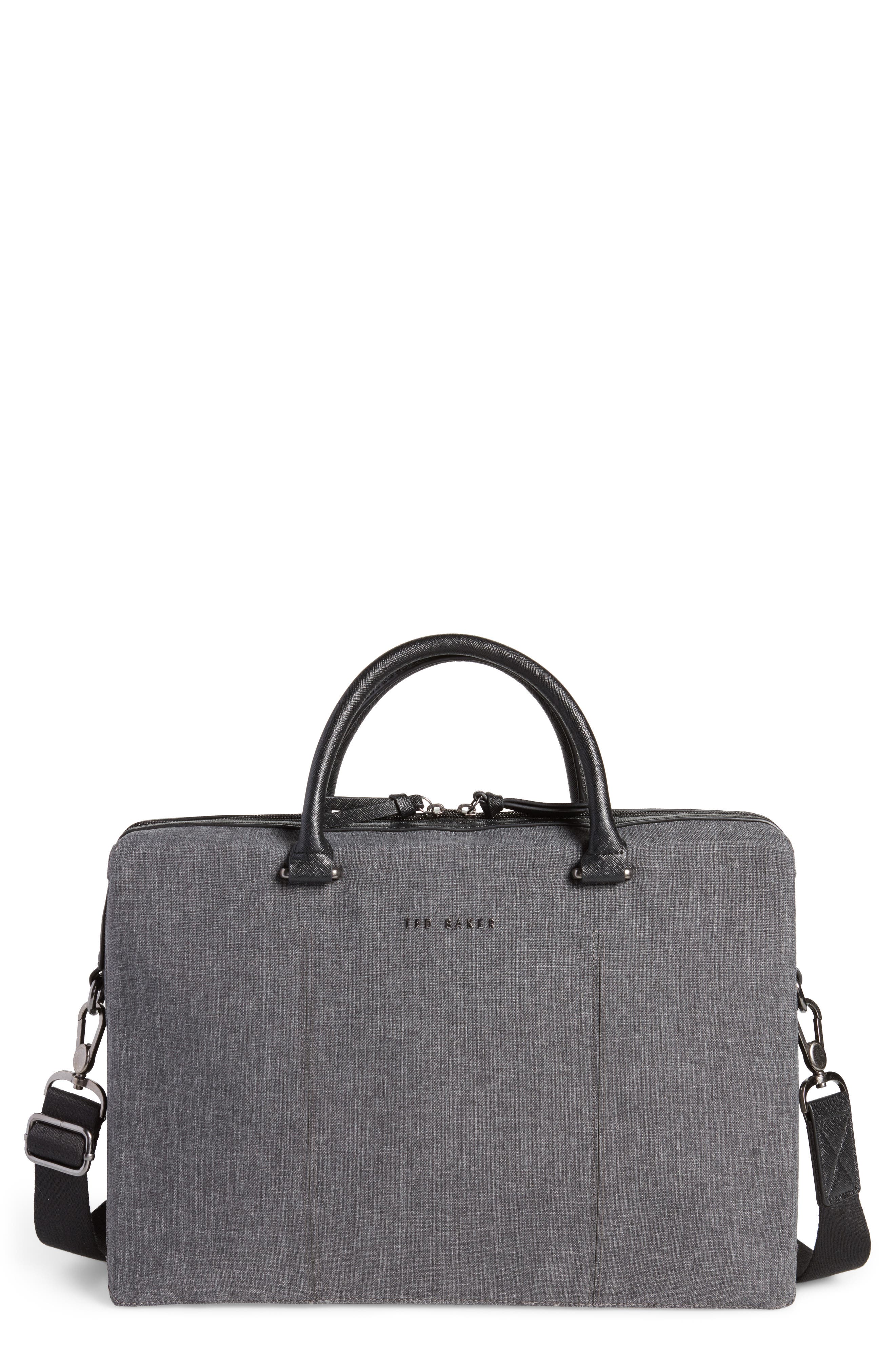 Citrice Document Briefcase, Main, color, CHARCOAL