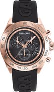 FERRAGAMO Chronograph Silicone Strap Watch, 43mm