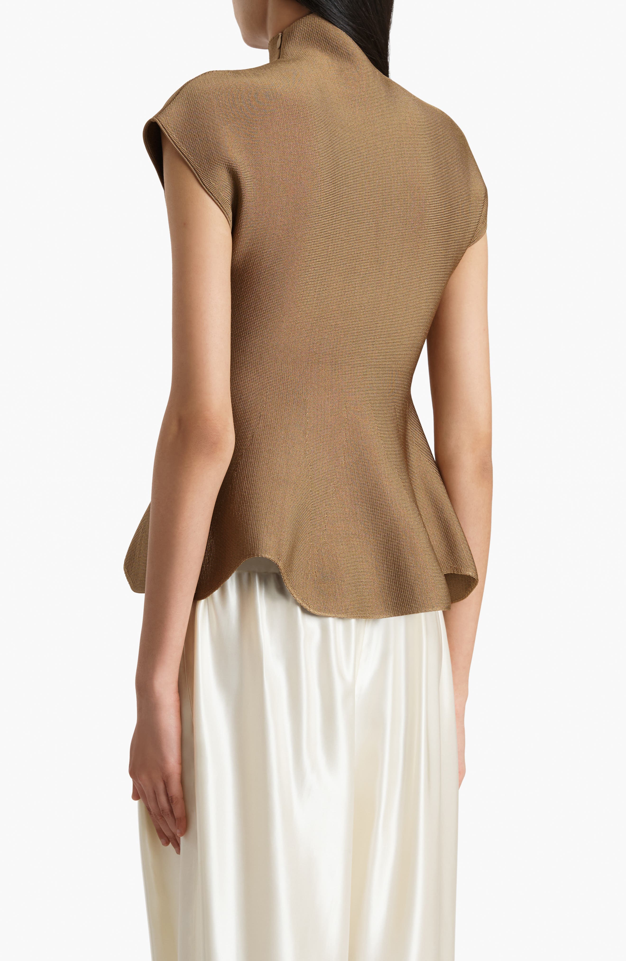 Andra Mock Neck Peplum Knit Top (Women) | Nordstrom