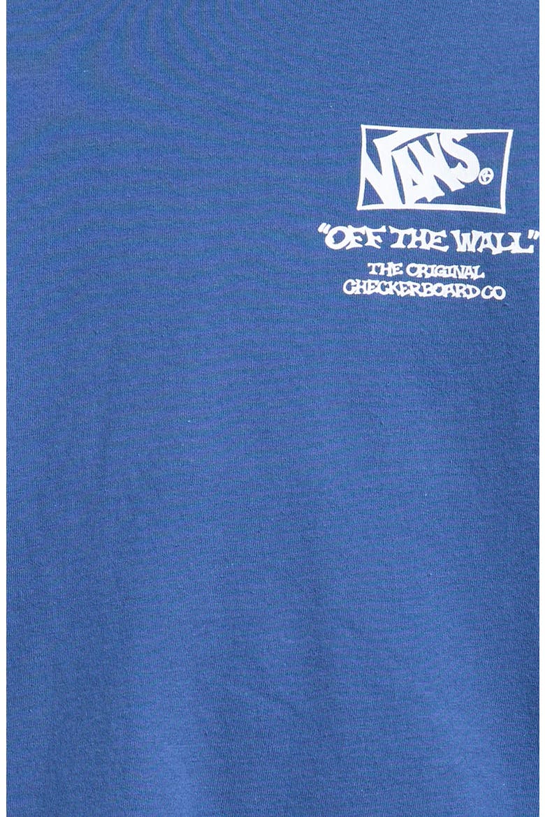 Kids' Checker Bones Long Sleeve Graphic T-Shirt, Alternate, color, TRUE NAVY