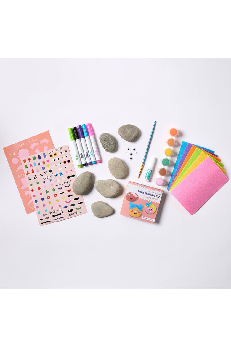 Rock Painting Kit, Faces Edition, DIY Craft Kit, Kids 6+, Alternate, color, Multicolored