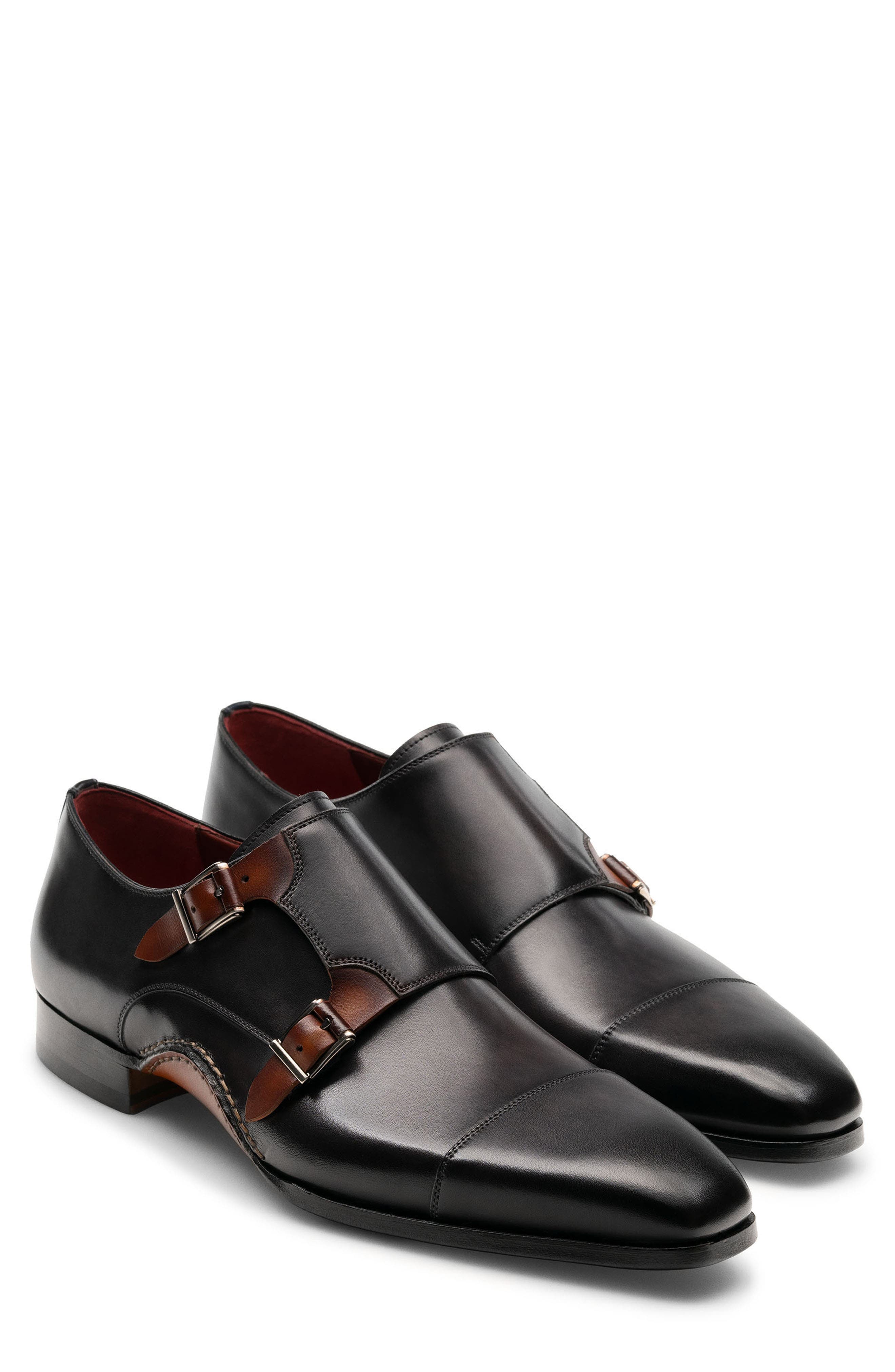 Magnanni Leros Cap Toe Double Monk Shoe, Main, color, 