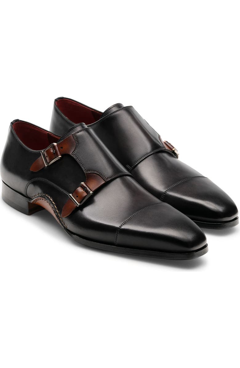 Magnanni Leros Cap Toe Double Monk Shoe, Main, color,