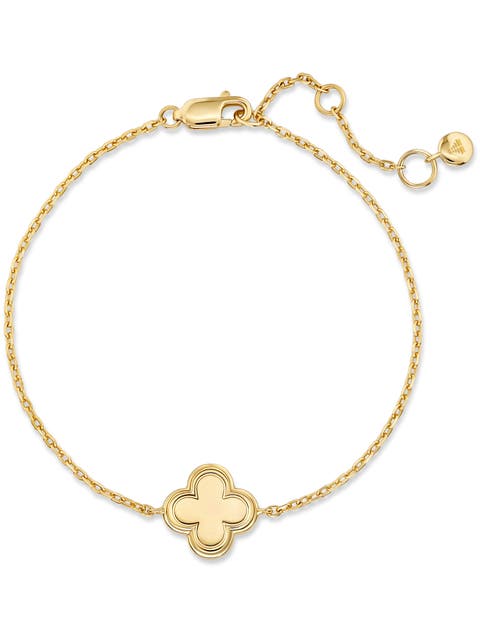 Clover Chain Bracelet in Gold Plated Sterling Silver