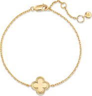 DEVATA Clover Chain Bracelet in Gold Plated Sterling Silver