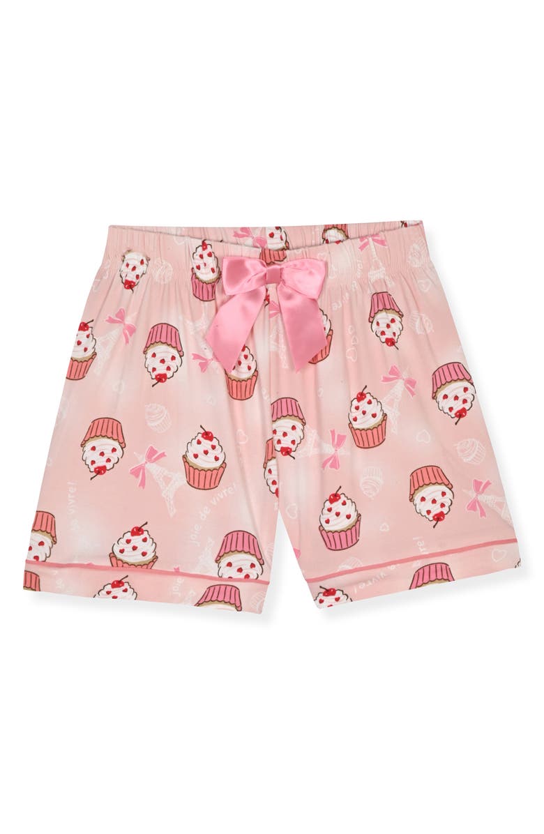 SLEEP ON IT Kids' Two-Piece Short Pajamas & Headband Set, Alternate, color, Pink