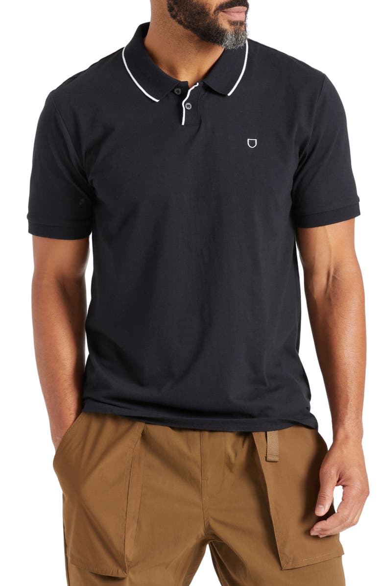 Brixton Pipe Trim Short Sleeve Polo, Main, color,