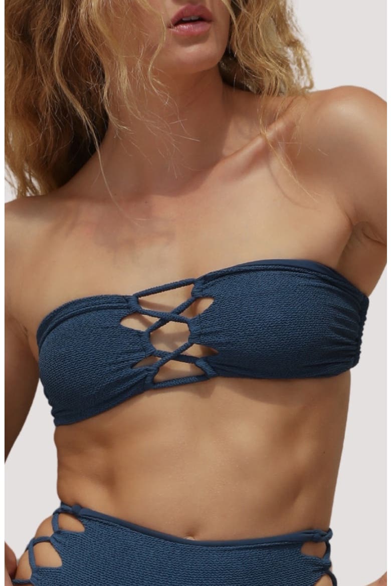 Leilani Strapless Bikini Top, Main, color, AZUL RIPPLE