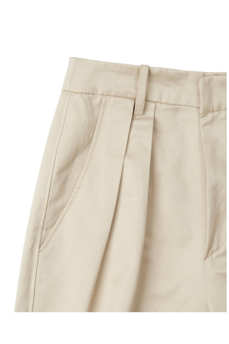 Janet Cotton Pleated Trousers, Alternate, color, CAMEL