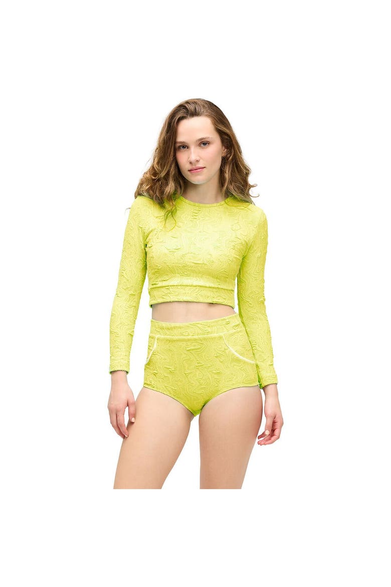 Palomar Crop Top Rashguard - Women's, Main, color, Disco Glow