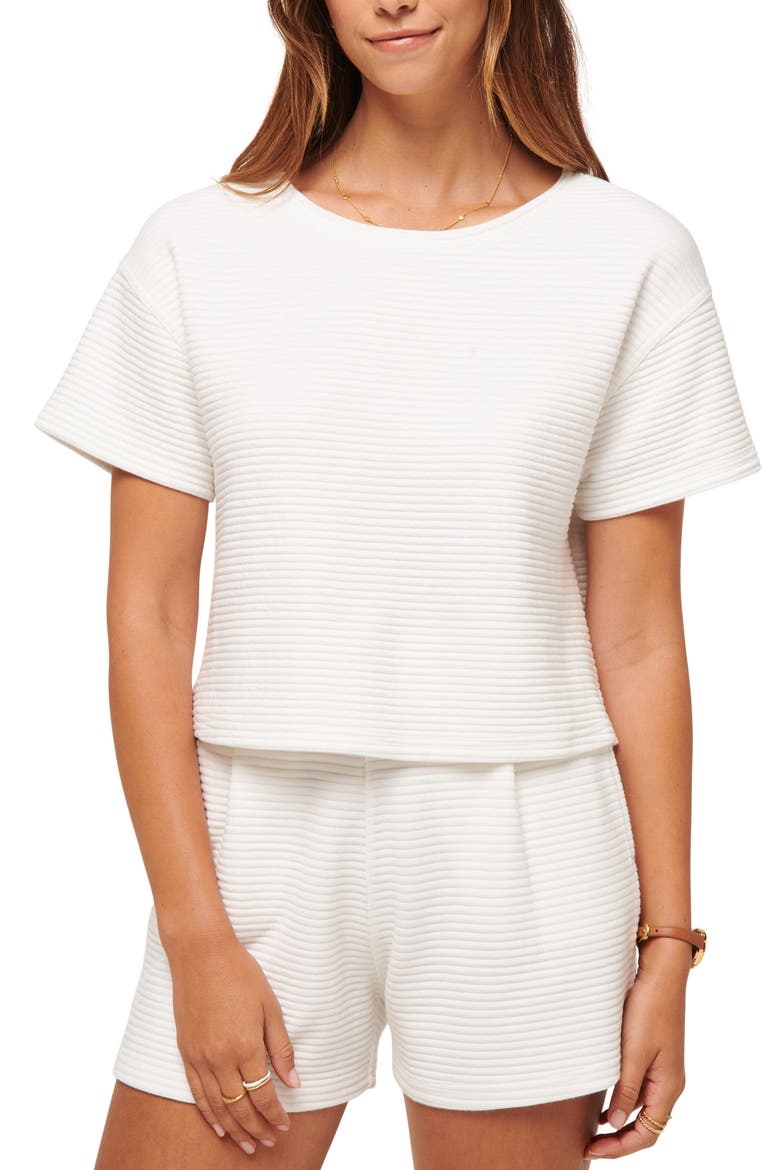 Charter Cruise Boxy Ottoman Knit Top, Main, color, WHITE