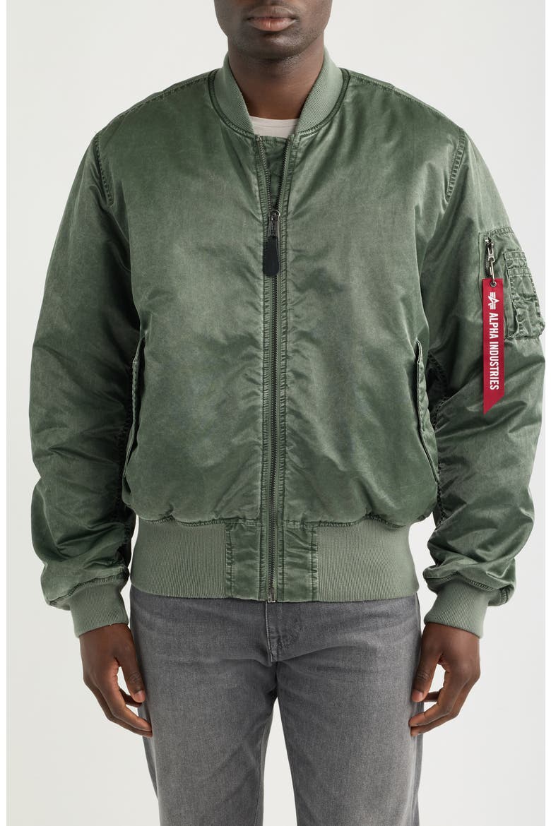 MA-1 Heritage Fit Flight Jacket, Alternate, color, DEEP FOREST