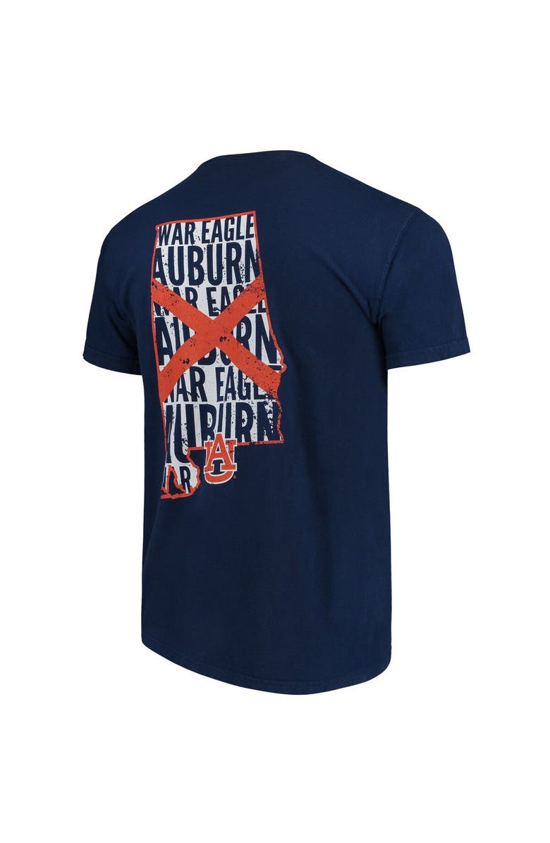 IMAGE ONE Men's Navy Auburn Tigers Flag Local Comfort Color T-Shirt, Alternate, color, 