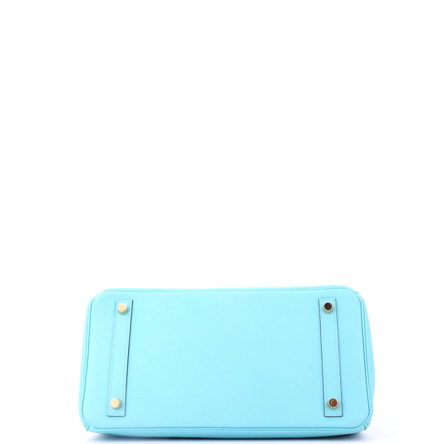 Pre-Owned Hermes Birkin Handbag Blue Epsom with Gold Hardware 30, Alternate, color, Bleu Atoll