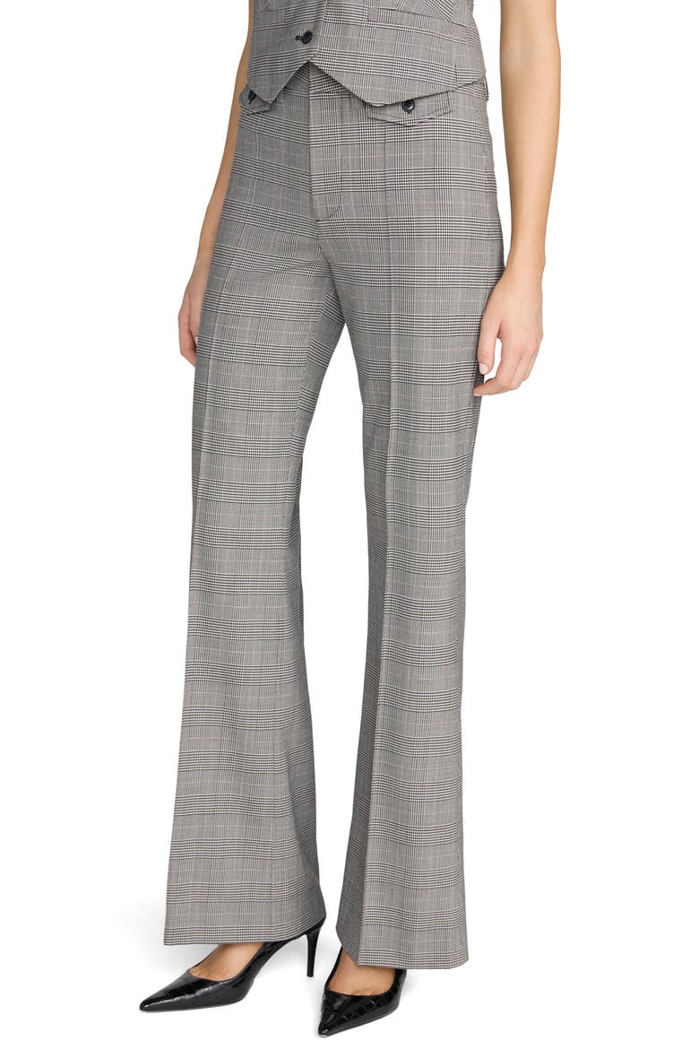 The Reboot Plaid Bootcut Trousers, Alternate, color, BLACK PLAID