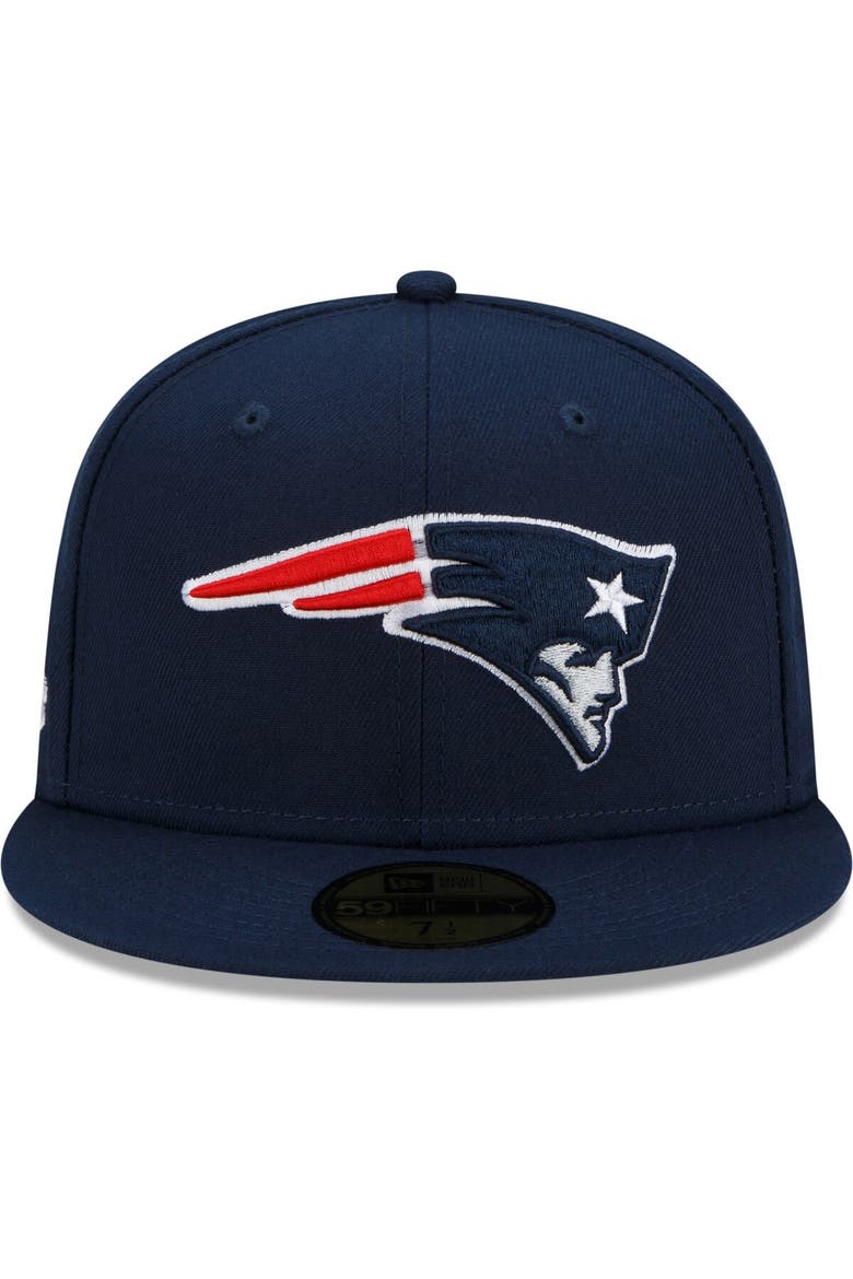 Men's New Era Navy New England Patriots Patch Up Super Bowl XXXVI 59FIFTY Fitted Hat, Alternate, color, Navy