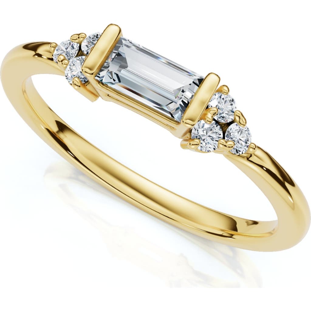 Bliss Diamond Emerald Diamond Stackable Wedding Ring Women Anniversary Band 14k Gold Lab Grown