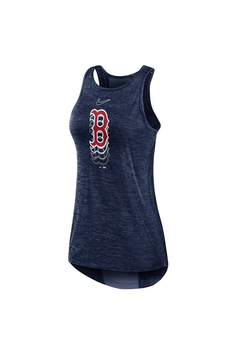 Women's Nike Navy Boston Red Sox Logo Fade High Neck Performance Tank Top, Alternate, color, Navy