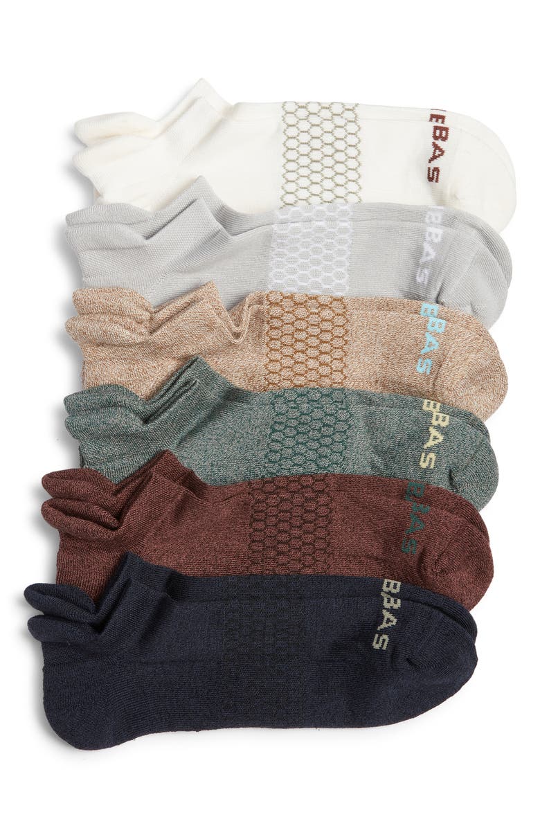 Bombas Assorted 6-Pack Ankle Socks, Main, color, 
