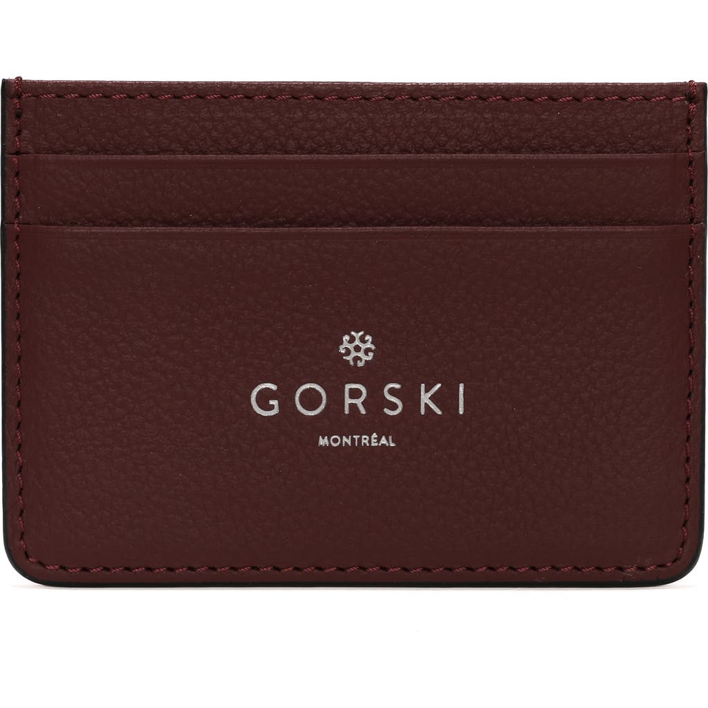 Gorski Leather Card Holder In Brown
