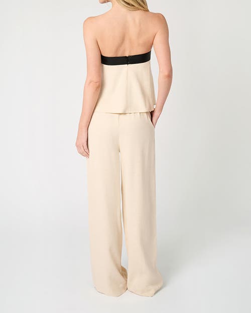 Shop Weworewhat Straight Leg Pant In Black/taupe