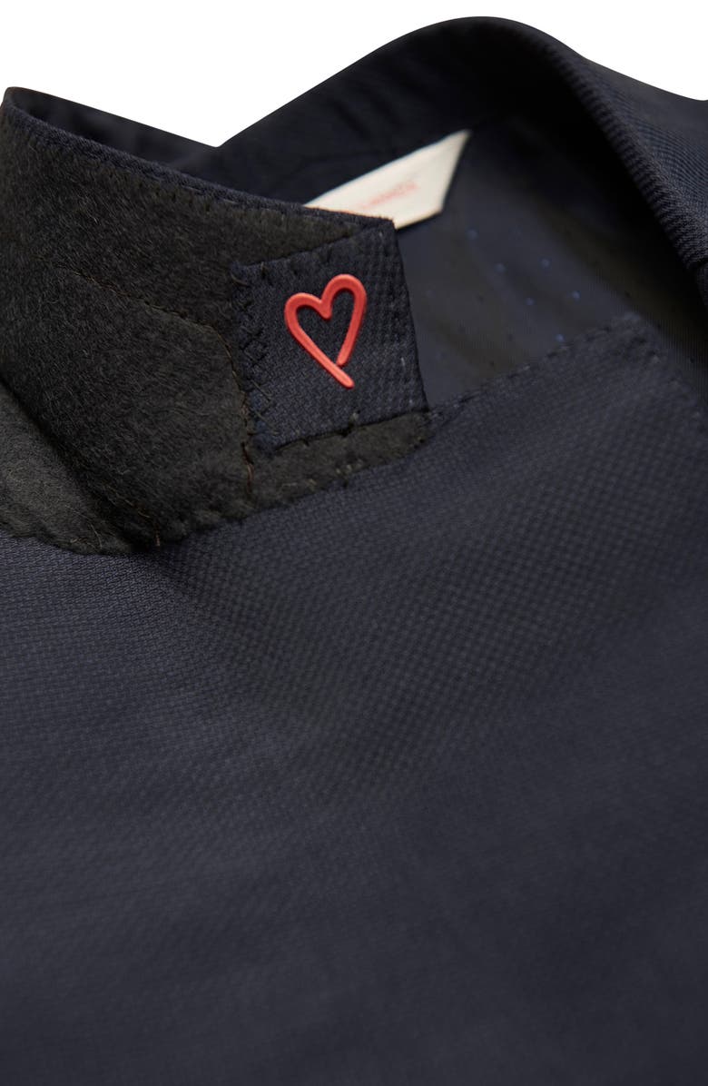 Samuelsohn Navy Double Twist 130s Wool Blazer, Alternate, color, Blue