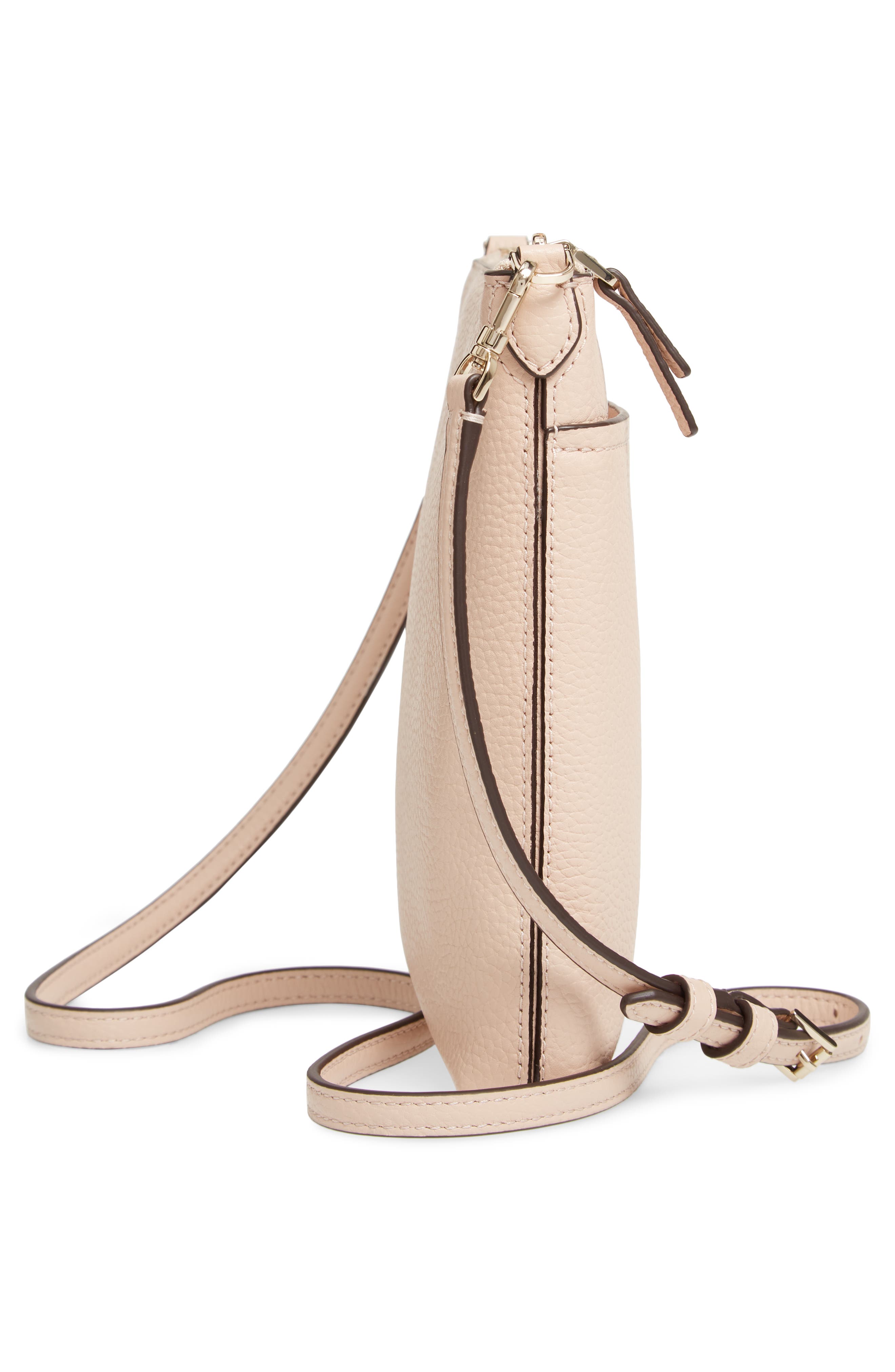 Kate Spade New York small polly leather crossbody bag, Alternate, color, Blush