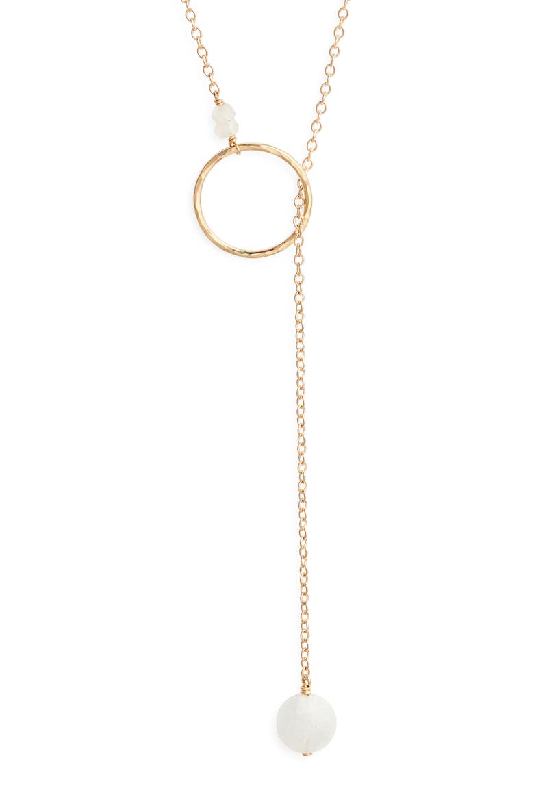 Gwyneth Semiprecious Toggle Necklace, Main, color, MOONSTONE/ GOLD FILL