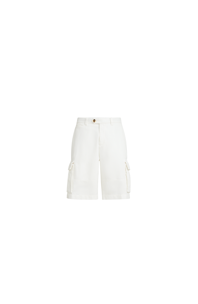 Brunello Cucinelli Gabardine Bermuda shorts, Main, color, Snow