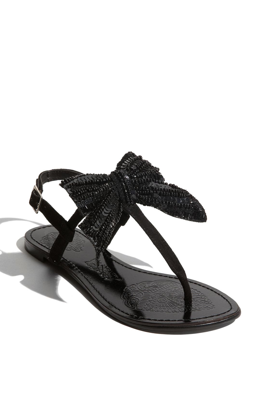 'Dainty' Sandal, Main, color, BLACK