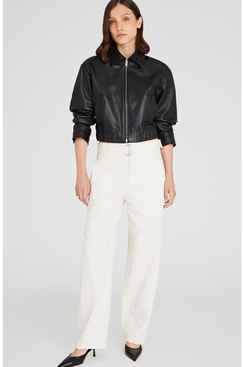 Belted Barrel Leg Utility Pants, Alternate, color, IVORY