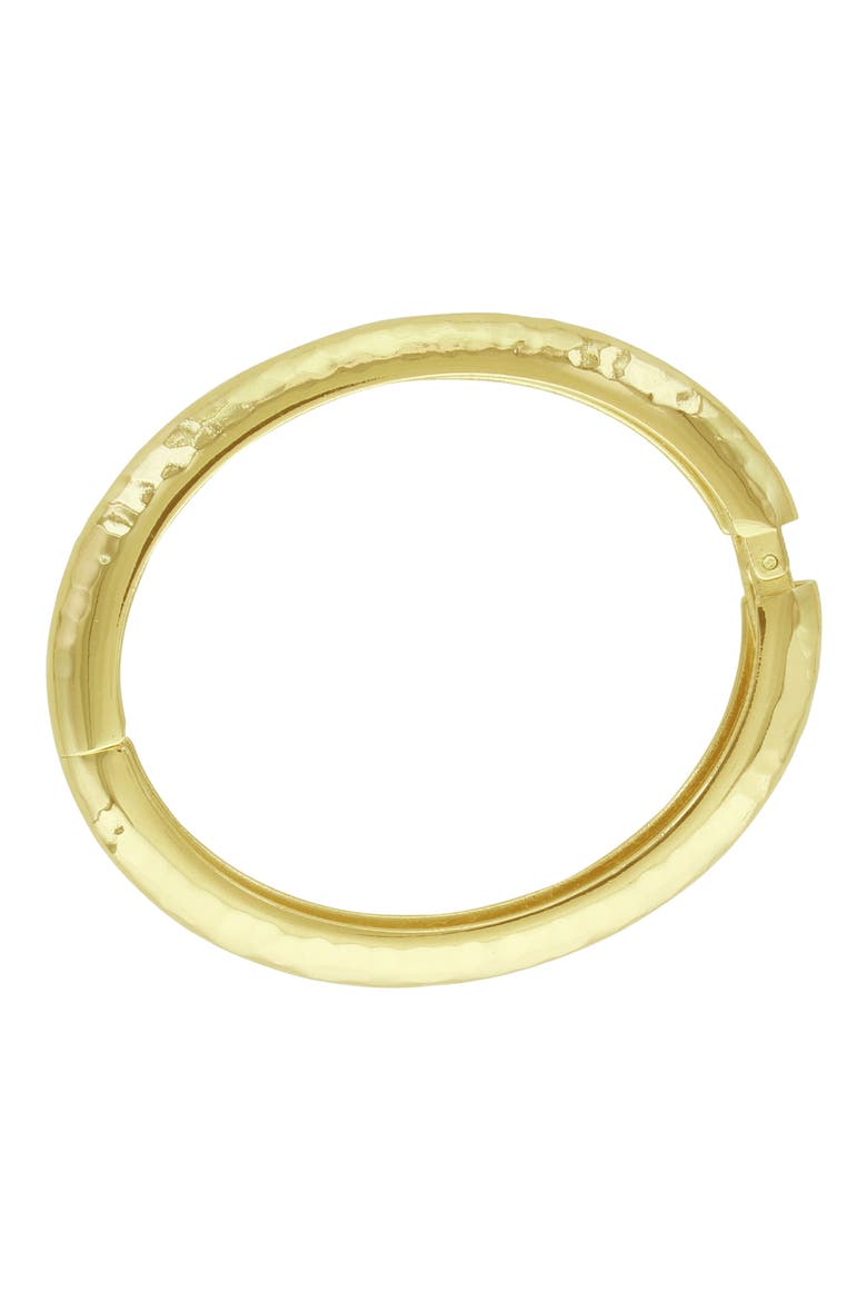 Wave Hammered Bangle, Alternate, color, GOLD