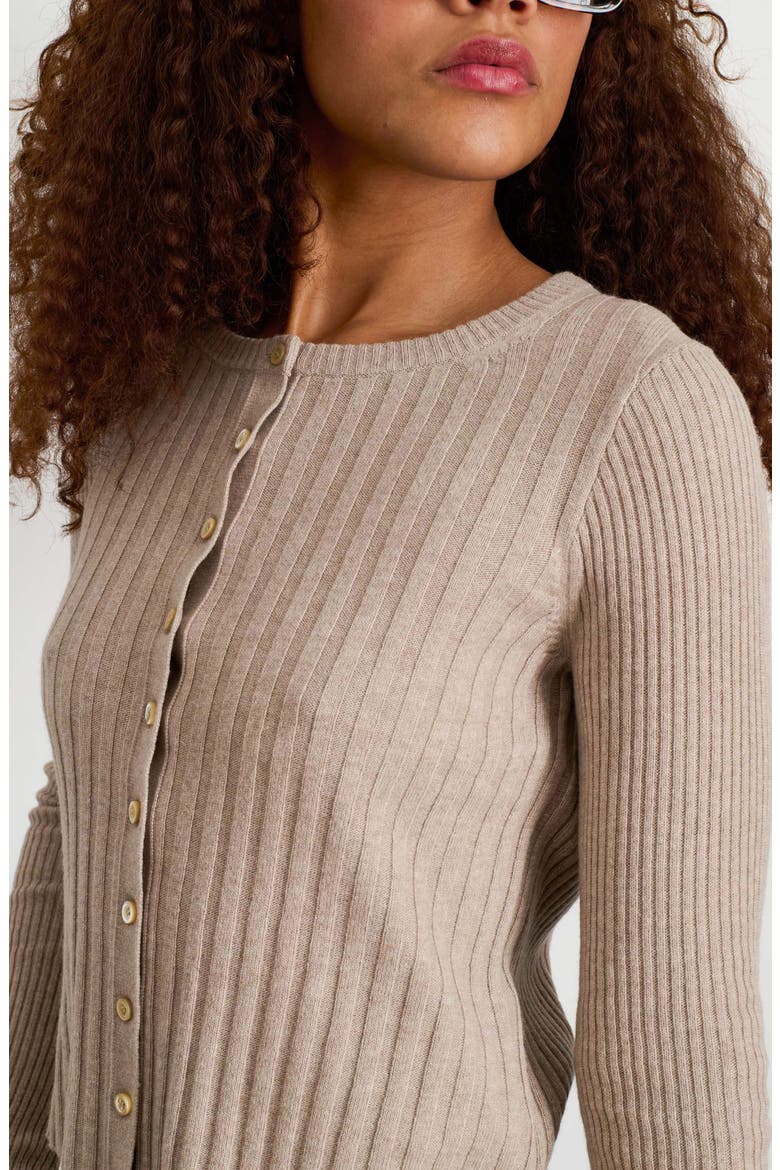 Rib Cardigan, Alternate, color, PUMICE