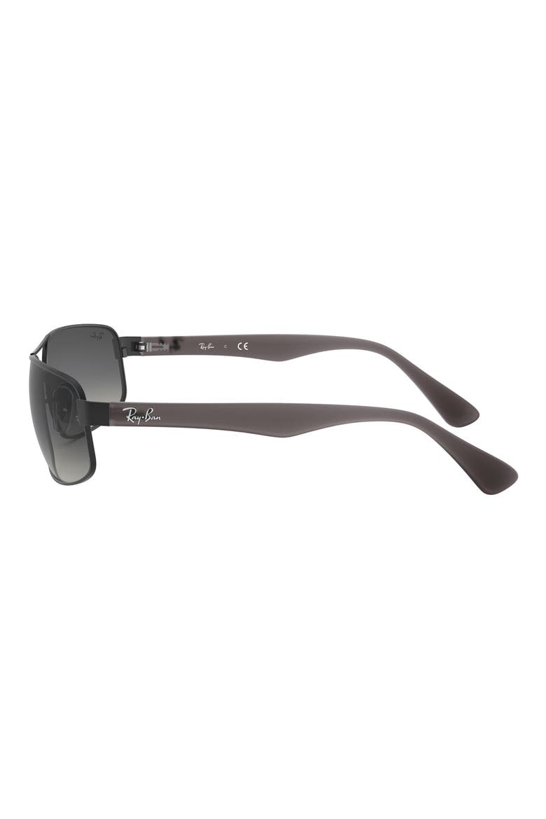 61mm Square Sunglasses, Alternate, color, MATTE BLACK