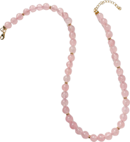 Little Sky Stone Chloe Rose Quartz Beaded Necklace