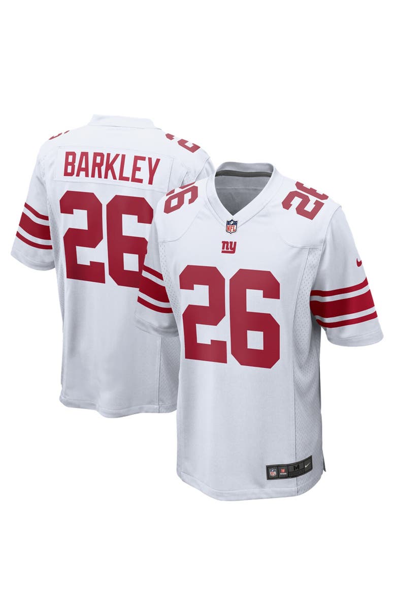 Nike Men's Nike Saquon Barkley White New York Giants Game Jersey, Alternate, color, 