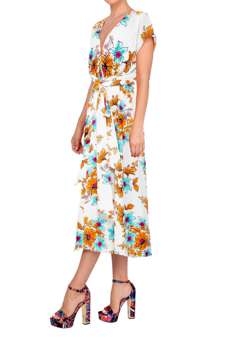 Jasmine Midi Dress, Alternate, color, BEGONIA IVORY